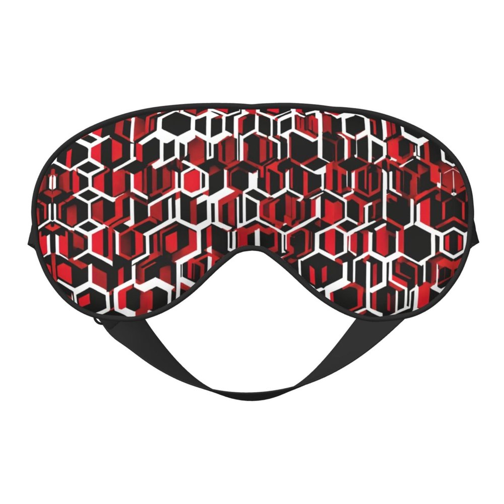 Abstract Geometric Pattern Print Sleep Mask Silk-Like Eye Mask Sleeping Eye Mask for Women Men for Travel Sleep Relaxation