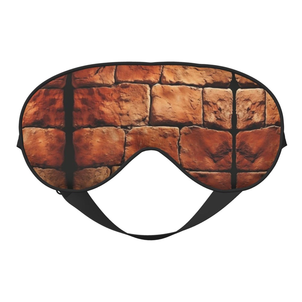 Ancient Worn Brick Wall Print Sleep Mask Silk-Like Eye Mask Sleeping Eye Mask for Women Men for Travel Sleep Relaxation
