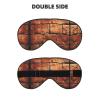 Ancient Worn Brick Wall Print Sleep Mask Silk-Like Eye Mask Sleeping Eye Mask for Women Men for Travel Sleep Relaxation view 2