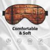 Ancient Worn Brick Wall Print Sleep Mask Silk-Like Eye Mask Sleeping Eye Mask for Women Men for Travel Sleep Relaxation view 3