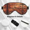 Ancient Worn Brick Wall Print Sleep Mask Silk-Like Eye Mask Sleeping Eye Mask for Women Men for Travel Sleep Relaxation view 4
