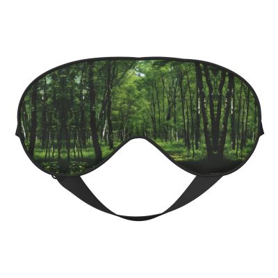Trees and Animals Print Sleep Mask Silk-Like Eye Mask Sleeping Eye Mask for Women Men for Travel Sleep Relaxation