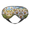 HDSKFNS Wild White Daisy Flower Print Sleep Mask Silk-Like Eye Mask Sleeping Eye Mask For Women Men For Travel Sleep Relaxation view 1