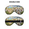 HDSKFNS Wild White Daisy Flower Print Sleep Mask Silk-Like Eye Mask Sleeping Eye Mask For Women Men For Travel Sleep Relaxation view 2