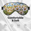HDSKFNS Wild White Daisy Flower Print Sleep Mask Silk-Like Eye Mask Sleeping Eye Mask For Women Men For Travel Sleep Relaxation view 3