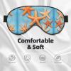 Blue Background Starfish Print Sleep Mask Silk-Like Eye Mask Sleeping Eye Mask for Women Men for Travel Sleep Relaxation view 3