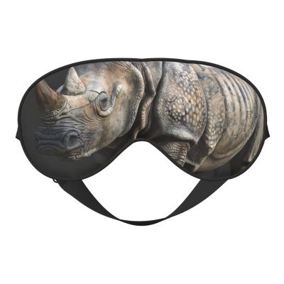 Animal Rhino Print Sleep Mask Silk-Like Eye Mask Sleeping Eye Mask for Women Men for Travel Sleep Relaxation