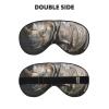 Animal Rhino Print Sleep Mask Silk-Like Eye Mask Sleeping Eye Mask for Women Men for Travel Sleep Relaxation view 2