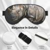 Animal Rhino Print Sleep Mask Silk-Like Eye Mask Sleeping Eye Mask for Women Men for Travel Sleep Relaxation view 4
