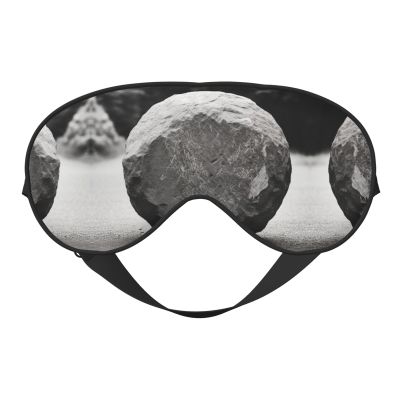 Grey Zen Stones Picture Print Sleep Mask Silk-Like Eye Mask Sleeping Eye Mask for Women Men for Travel Sleep Relaxation