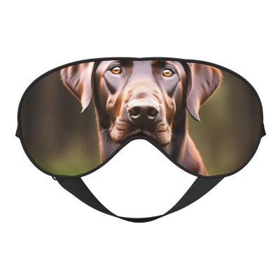 Brown Labrador Retriever Print Sleep Mask Silk-Like Eye Mask Sleeping Eye Mask for Women Men for Travel Sleep Relaxation