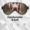 Brown Labrador Retriever Print Sleep Mask Silk-Like Eye Mask Sleeping Eye Mask for Women Men for Travel Sleep Relaxation view 3