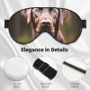 Brown Labrador Retriever Print Sleep Mask Silk-Like Eye Mask Sleeping Eye Mask for Women Men for Travel Sleep Relaxation view 4