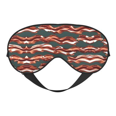 Bacon Pattern Print Sleep Mask Silk-Like Eye Mask Sleeping Eye Mask for Women Men for Travel Sleep Relaxation