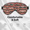 Bacon Pattern Print Sleep Mask Silk-Like Eye Mask Sleeping Eye Mask for Women Men for Travel Sleep Relaxation view 3