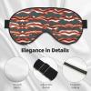 Bacon Pattern Print Sleep Mask Silk-Like Eye Mask Sleeping Eye Mask for Women Men for Travel Sleep Relaxation view 4