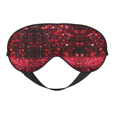 Abstract Heart Print Sleep Mask Silk-Like Eye Mask Sleeping Eye Mask for Women Men for Travel Sleep Relaxation