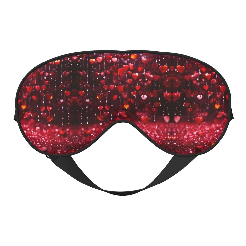 Abstract Heart Print Sleep Mask Silk-Like Eye Mask Sleeping Eye Mask for Women Men for Travel Sleep Relaxation