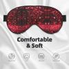 Abstract Heart Print Sleep Mask Silk-Like Eye Mask Sleeping Eye Mask for Women Men for Travel Sleep Relaxation view 3