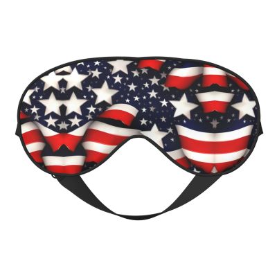 American Flag Stars Stripes Print Sleep Mask Silk-Like Eye Mask Sleeping Eye Mask for Women Men for Travel Sleep Relaxation