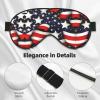 American Flag Stars Stripes Print Sleep Mask Silk-Like Eye Mask Sleeping Eye Mask for Women Men for Travel Sleep Relaxation view 4