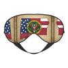 Abstract North Dakota State Flag Map02 Print Sleep Mask Silk-Like Eye Mask Sleeping Eye Mask for Women Men for Travel Sleep Relaxation view 1