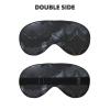 Black Marble Print Sleep Mask Silk-Like Eye Mask Sleeping Eye Mask for Women Men for Travel Sleep Relaxation view 2