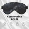 Black Marble Print Sleep Mask Silk-Like Eye Mask Sleeping Eye Mask for Women Men for Travel Sleep Relaxation view 3
