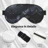 Black Marble Print Sleep Mask Silk-Like Eye Mask Sleeping Eye Mask for Women Men for Travel Sleep Relaxation view 4