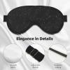 HDSKFNS Black Shimmering Print Sleep Mask Silk-Like Eye Mask Sleeping Eye Mask For Women Men For Travel Sleep Relaxation view 4