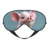 Cartoon Pig Print Sleep Mask Silk-Like Eye Mask Sleeping Eye Mask for Women Men for Travel Sleep Relaxation view 1