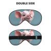 Cartoon Pig Print Sleep Mask Silk-Like Eye Mask Sleeping Eye Mask for Women Men for Travel Sleep Relaxation view 2