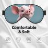 Cartoon Pig Print Sleep Mask Silk-Like Eye Mask Sleeping Eye Mask for Women Men for Travel Sleep Relaxation view 3