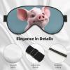 Cartoon Pig Print Sleep Mask Silk-Like Eye Mask Sleeping Eye Mask for Women Men for Travel Sleep Relaxation view 4