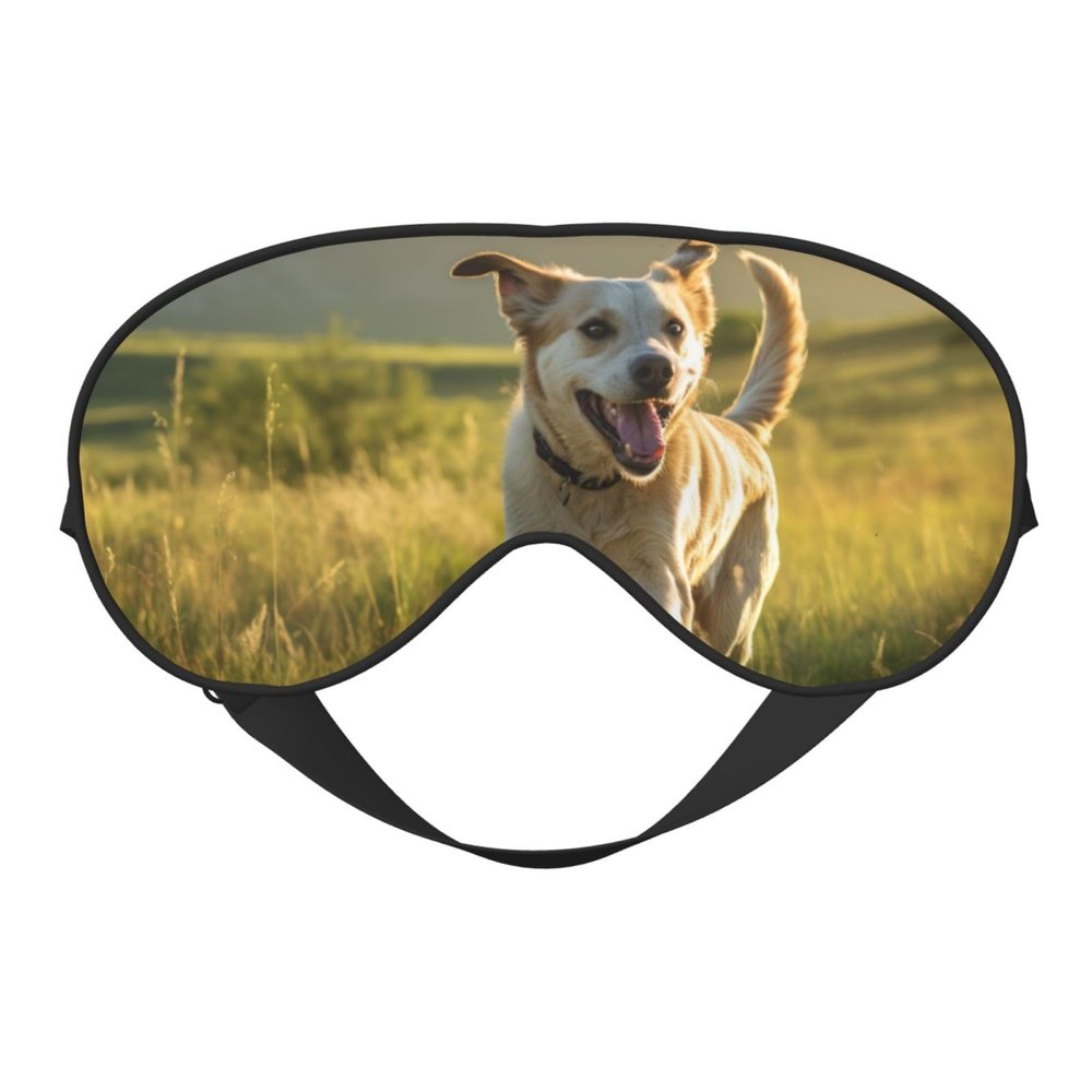 Dog Print Sleep Mask Silk-Like Eye Mask Sleeping Eye Mask for Women Men for Travel Sleep Relaxation