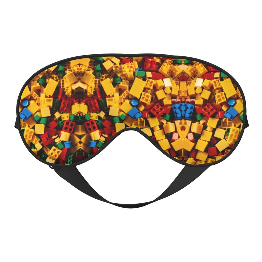 Colorful Brick Print Sleep Mask Silk-Like Eye Mask Sleeping Eye Mask for Women Men for Travel Sleep Relaxation
