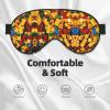 Colorful Brick Print Sleep Mask Silk-Like Eye Mask Sleeping Eye Mask for Women Men for Travel Sleep Relaxation view 3