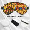 Colorful Brick Print Sleep Mask Silk-Like Eye Mask Sleeping Eye Mask for Women Men for Travel Sleep Relaxation view 4