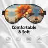 Beautiful Sunflower Print Sleep Mask Silk-Like Eye Mask Sleeping Eye Mask for Women Men for Travel Sleep Relaxation view 3