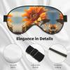Beautiful Sunflower Print Sleep Mask Silk-Like Eye Mask Sleeping Eye Mask for Women Men for Travel Sleep Relaxation view 4