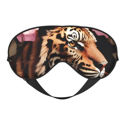 Animal Tiger Leopard Print Rose Flower Print Sleep Mask Silk-Like Eye Mask Sleeping Eye Mask for Women Men for Travel Sleep Relaxation