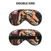 Animal Tiger Leopard Print Rose Flower Print Sleep Mask Silk-Like Eye Mask Sleeping Eye Mask for Women Men for Travel Sleep Relaxation view 2