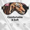 Animal Tiger Leopard Print Rose Flower Print Sleep Mask Silk-Like Eye Mask Sleeping Eye Mask for Women Men for Travel Sleep Relaxation view 3
