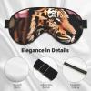 Animal Tiger Leopard Print Rose Flower Print Sleep Mask Silk-Like Eye Mask Sleeping Eye Mask for Women Men for Travel Sleep Relaxation view 4