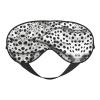 Black Polka Dot Print Sleep Mask Silk-Like Eye Mask Sleeping Eye Mask for Women Men for Travel Sleep Relaxation view 1