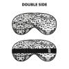 Black Polka Dot Print Sleep Mask Silk-Like Eye Mask Sleeping Eye Mask for Women Men for Travel Sleep Relaxation view 2