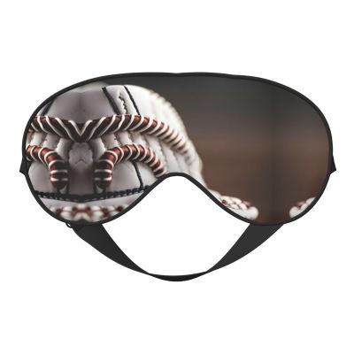 Baseball Lace Close Up Print Sleep Mask Silk-Like Eye Mask Sleeping Eye Mask for Women Men for Travel Sleep Relaxation