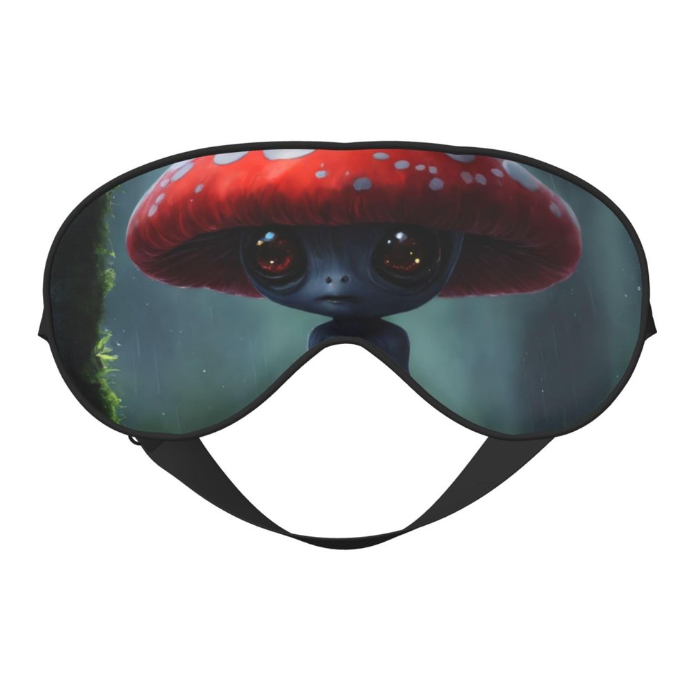 Astronaut and Alien Print Sleep Mask Silk-Like Eye Mask Sleeping Eye Mask for Women Men for Travel Sleep Relaxation