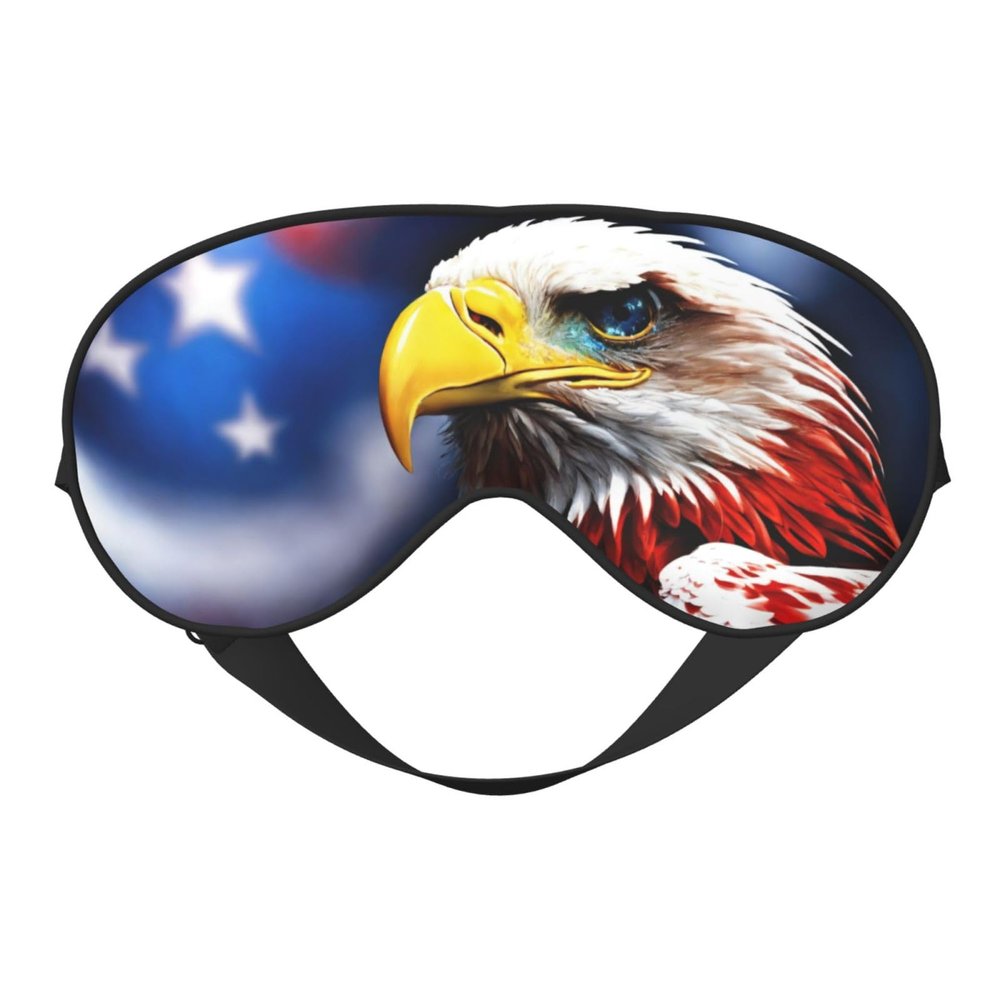 American Bald Eagle Print Sleep Mask Silk-Like Eye Mask Sleeping Eye Mask for Women Men for Travel Sleep Relaxation