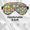 Cartoon Vegetable Fruit Print Sleep Mask Silk-Like Eye Mask Sleeping Eye Mask for Women Men for Travel Sleep Relaxation view 3
